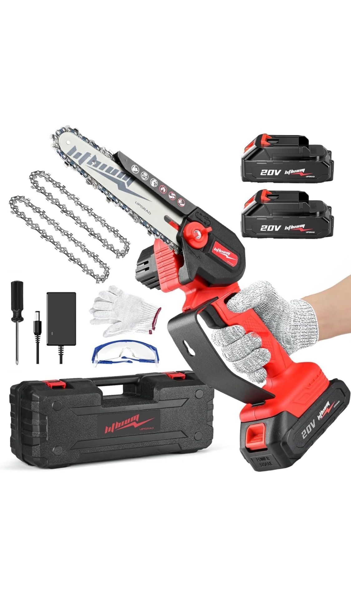 Mini Chainsaw 6-Inch Battery Powered