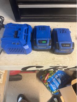 Kobalt batteries and charger