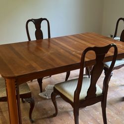 Wood Table With 6 Chair