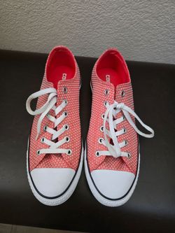 Womens Coral/Peach/White Converse Size 10
