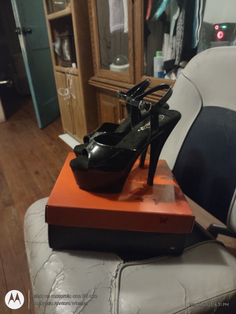 Pleaser Black Stilleto Heels