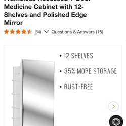 Medicine Cabinets 16x36 