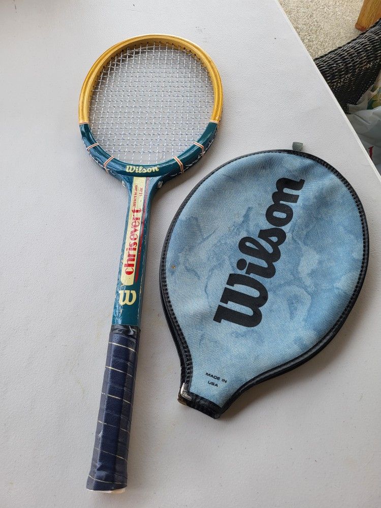 Wilson Chris Everett Vintage Tennis Racquet with Original Cover