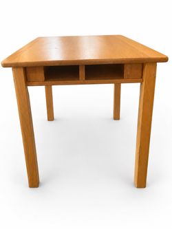 Solid Wood Desk with Storage Cubbies