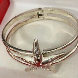 Pulsera Stainless Caña Estrella Chispas Joyeria Antigua 