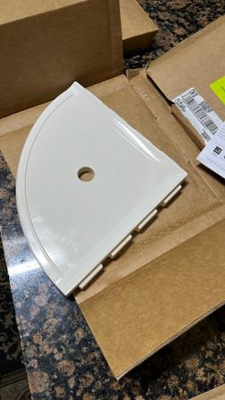 Corner Shelf White Gloss