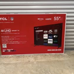 Hd400 55” tcl smart 4k led Uhd tv floor model