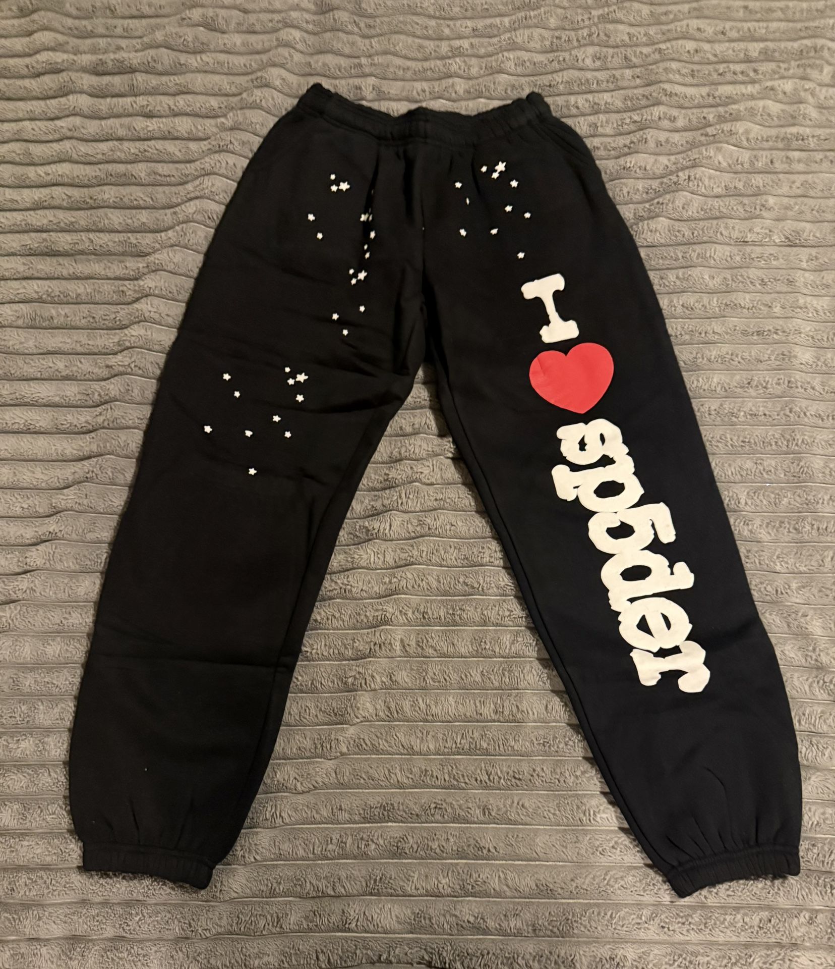 Sp5der Black Souvenir Sp5 Sweatpants