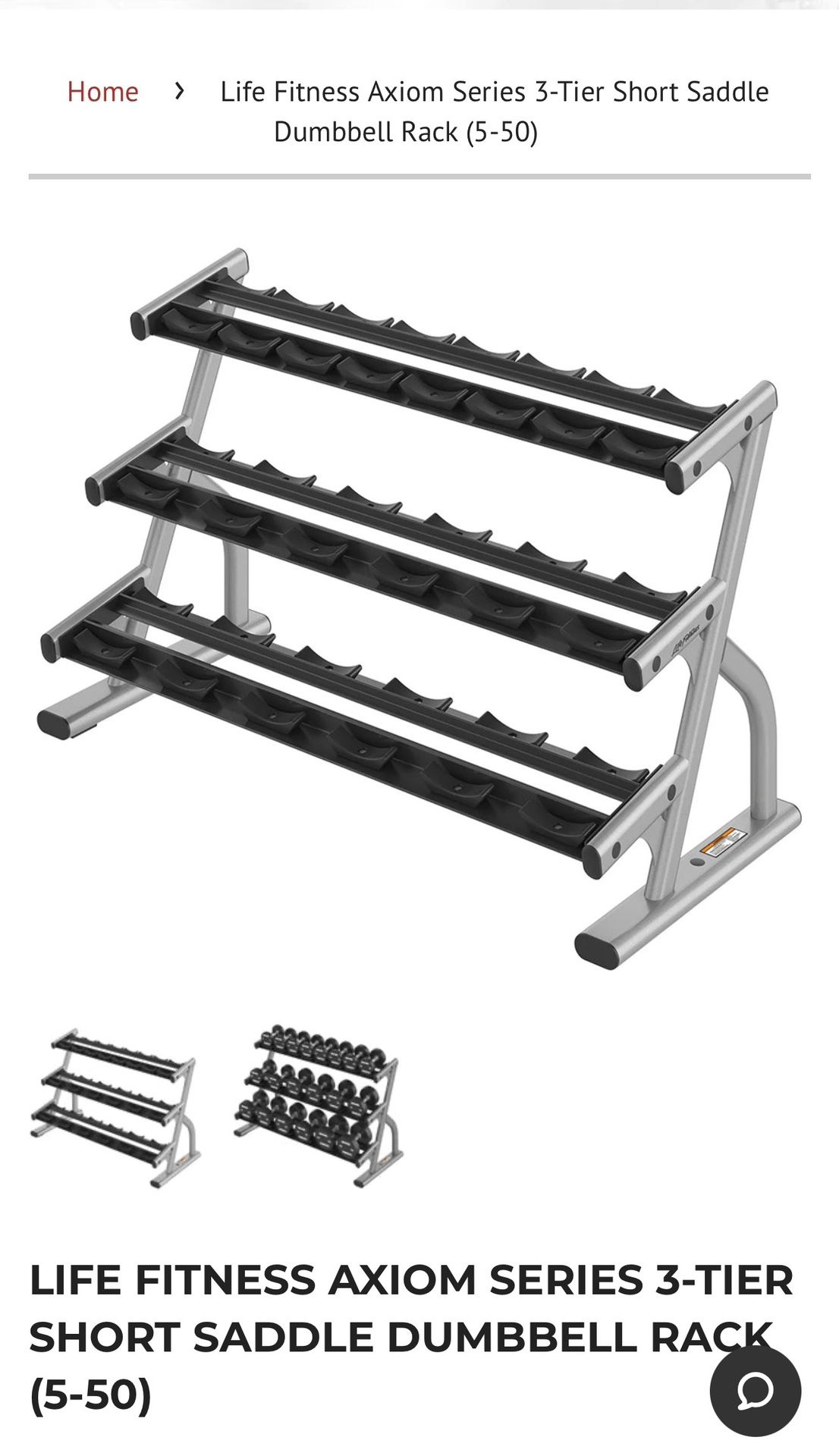 New Life Fitness Dumbbell Rack (3Tier)