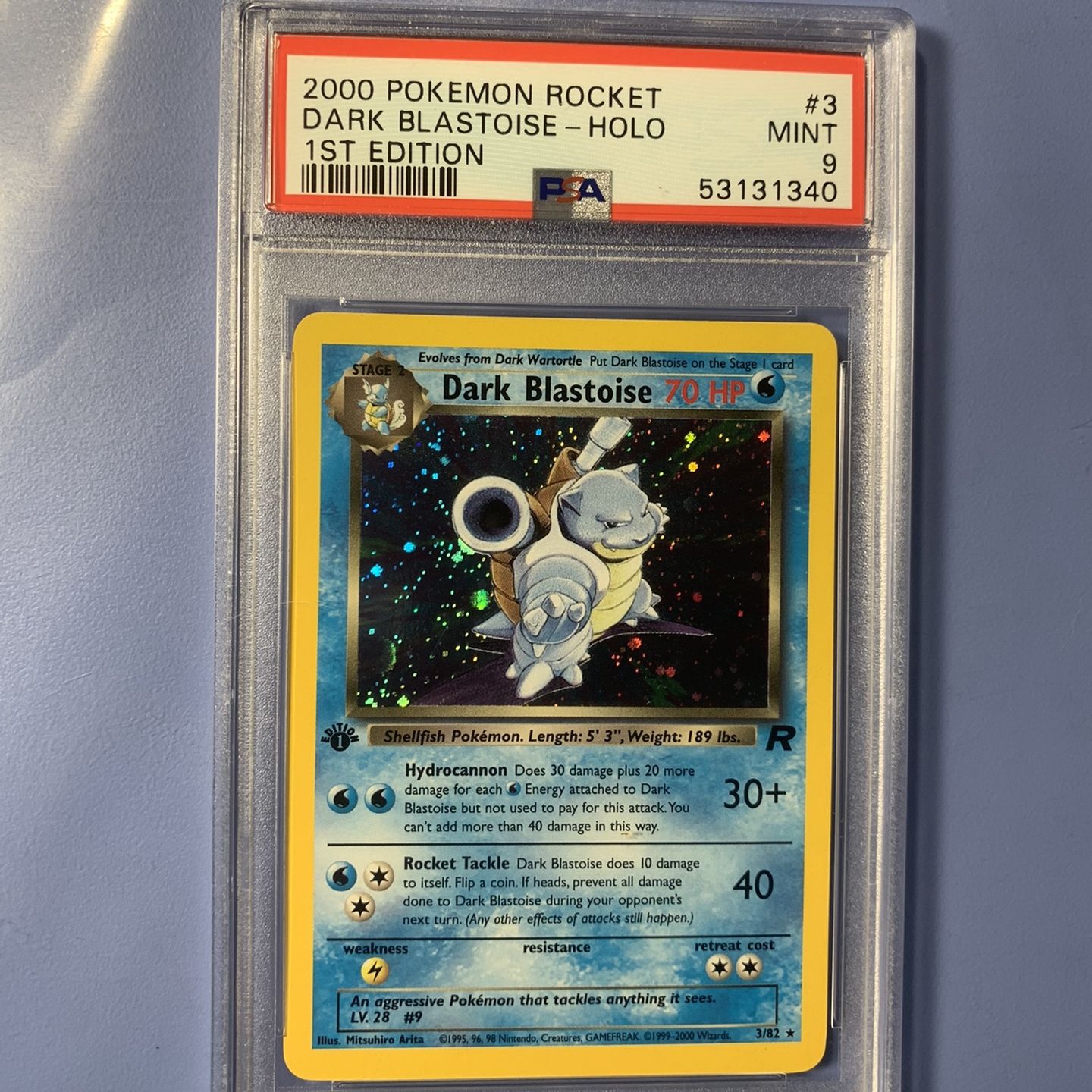 Psa 9 Dark Blastoise Holo Rocket Pokémon Fresh Grade