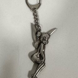 Disney Tinkerbell Hands on Knees Pewter Keychain