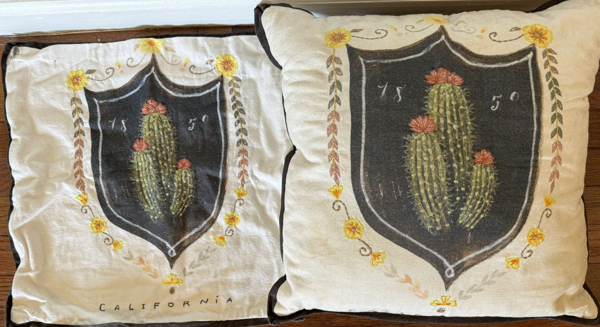Woodwaves Boho Southwest California Cactus Succulent Pillow Cases 18” Square
