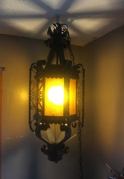 Antique hanging lamp. Heavy