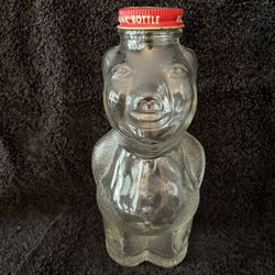 1950s Glass Piggy Bank Bottle With Lid. New England Syrup.