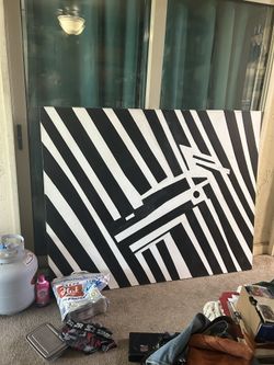 Abstract Geometry Monochromatic Art Painting