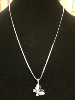 .925 Silver Butterfly Necklace