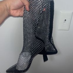 9 Tigh High Rhinestone Boots