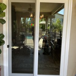 Slider Vinyl Door New    Retro Fit 83 3/4 X 83 3/4