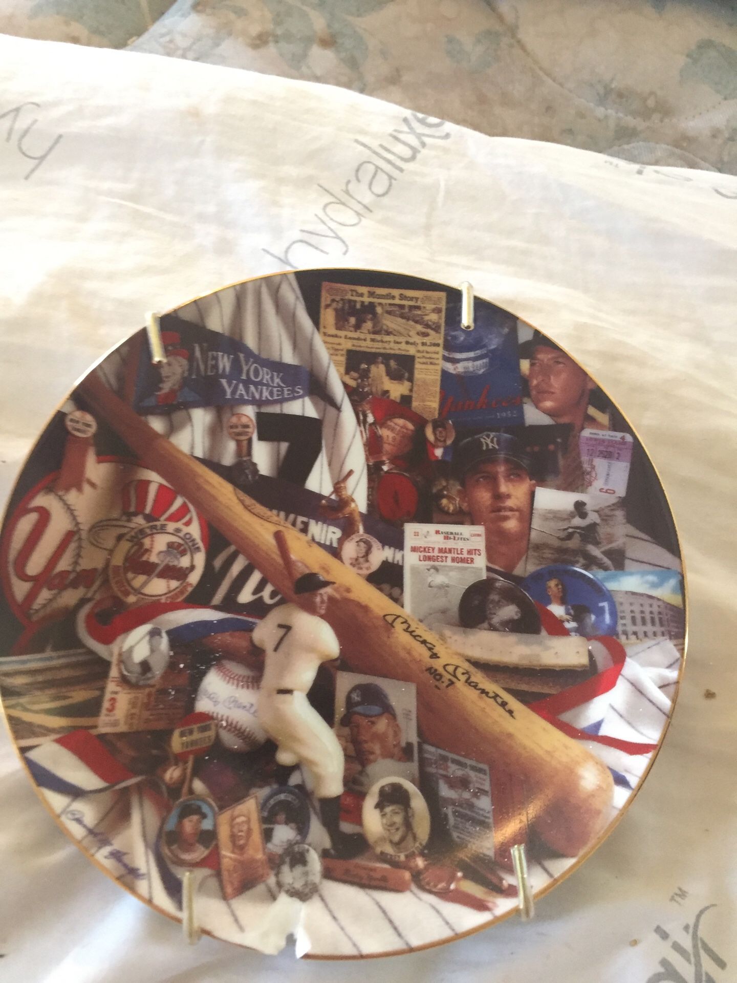 Mickey mantle New York Yankees collector plate