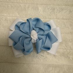 Girl Bows ( Blue White)