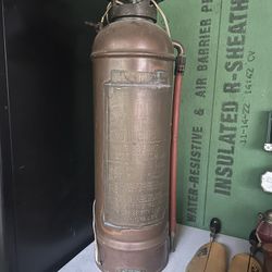 Antique Fire Extinguisher Electrified To Be A Lamp