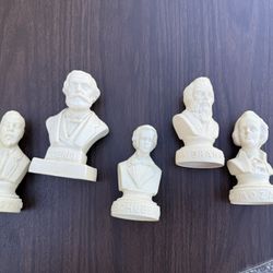 Halbe Composer Mini Busts: Mozart, Debussy, Schubert, Verdi, Brahms