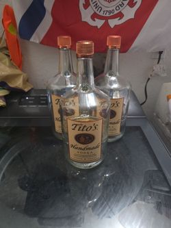 Empty Titos bottles