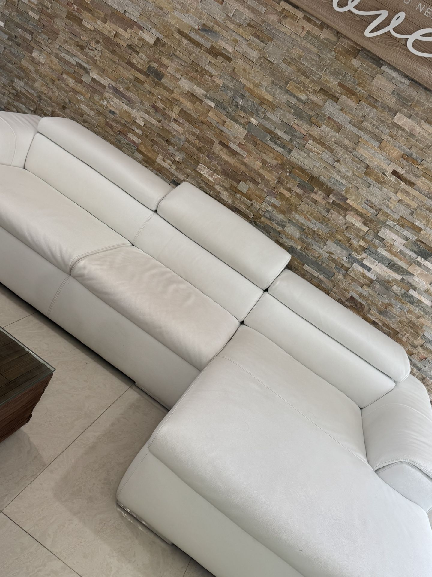 White Leather Sofa