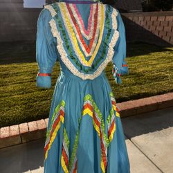 blue maxi dresses australia Jalisco Folklorico Children's Dress – Cielito Lindo main image 0