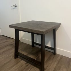 Grey Wood End Table