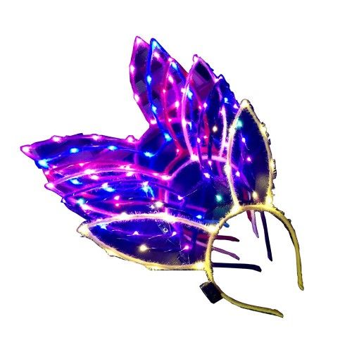 Light Up Rabbit Ears LED Headband, Aniwon 10PCS Bunny Ears Flashing Headbands Cute Hair Hoop for Kids Girls Adult Halloween Christmas Party Decoration