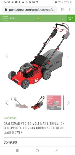 Craftsman V60 electric battery operated lawnmower brand new