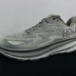 HOKA CLIFTON 9 GRAY ATHLETIC SHOES SIZE: 10.5 MENS