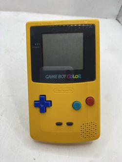 Nintendo GameBoy Color Dandelion Yellow GBC Handheld Console CGB-001 Tested