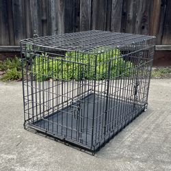 Heavy Duty Large Wire Double Door Dog Crate 36” x 24” x 26”