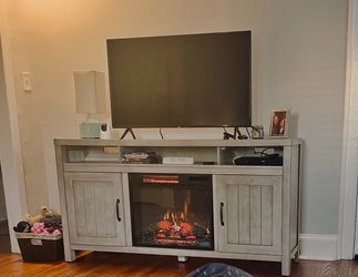 Twin star console fireplace in new condition