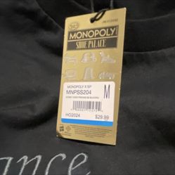 MONOPOLY × Shoe Palace Regular Fit Crew Neck Cotton Short Sleeve T-Shirt Black M