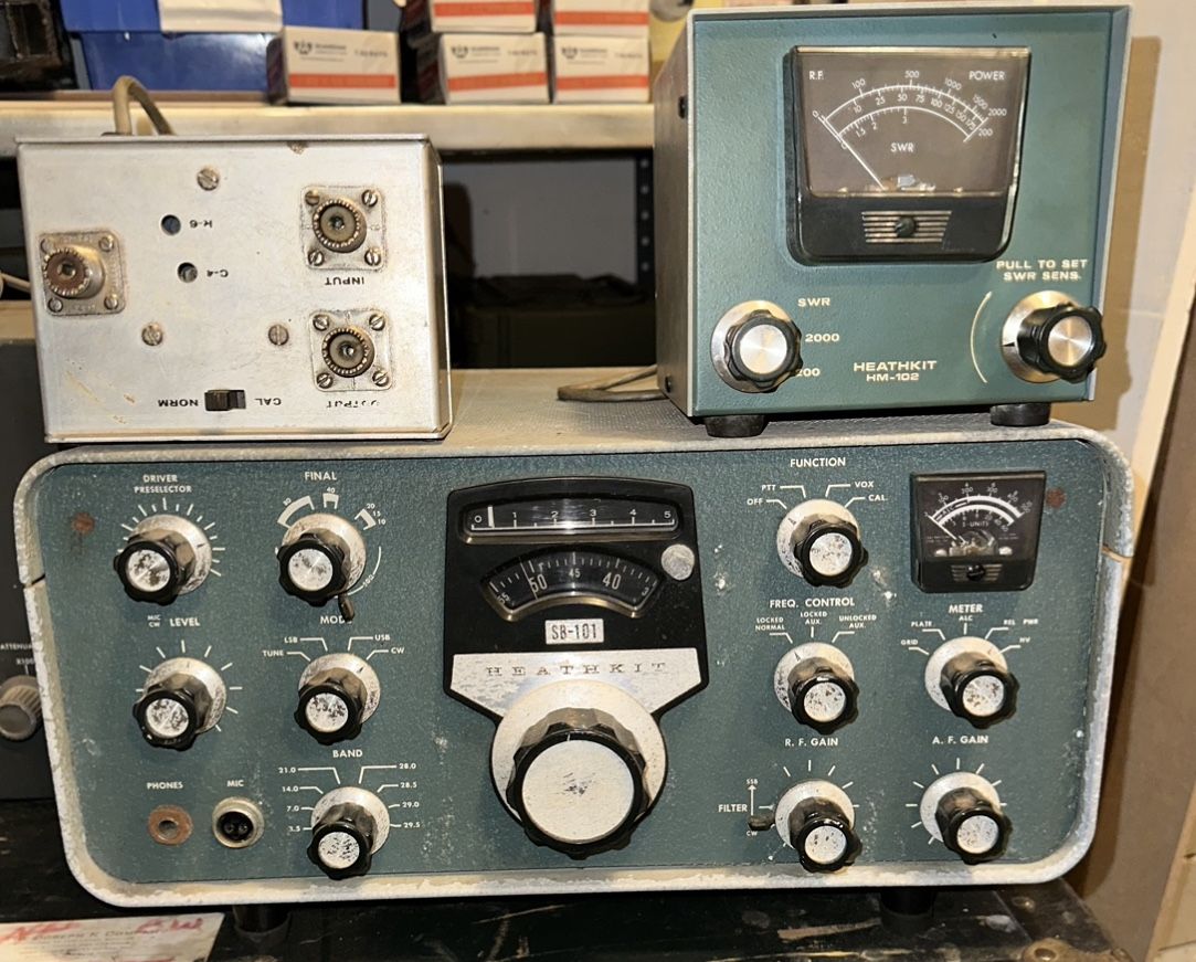 Heathkit SB-101 Ham Radio & Wattmeter HF Transceiver