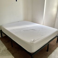 Queen Bed Frame With Free Mattress To Go With 