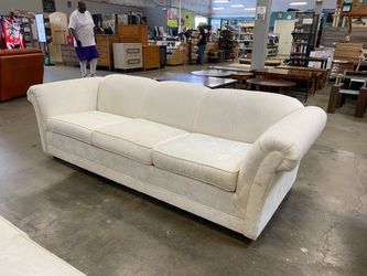 KRAUSES Monochromatic Satin Stitched Floral Sofa