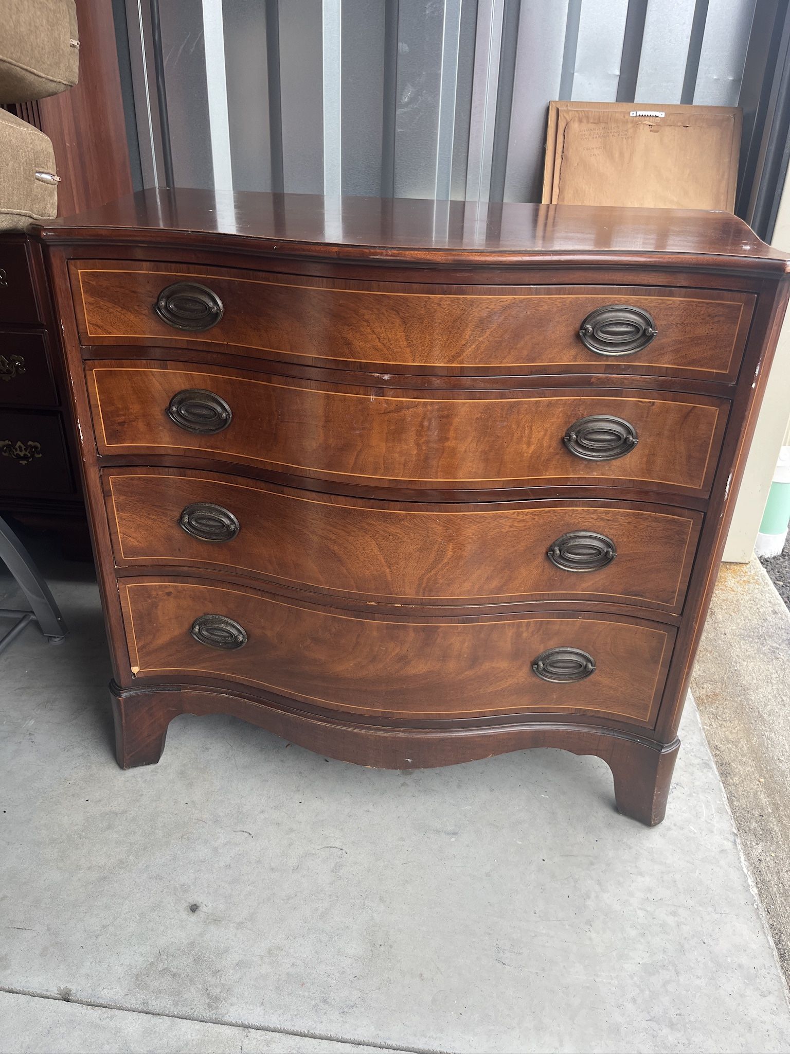 Antique 4 drawer dresser with oringial brass hardware