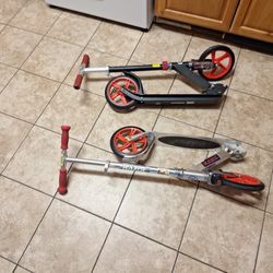 LIKE NEW RAZOR TEENAGE & ADULT SCOOTER. $70. EACH FIRM IS 
