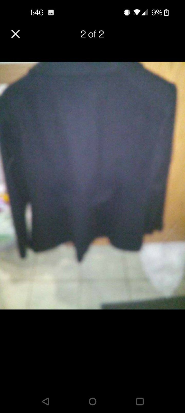 Black Rivet Pea Jacket Men's Size Large