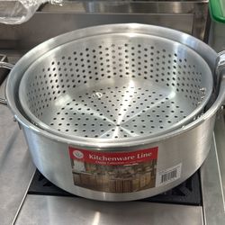 Olla De Aluminio Con Canasta Para Freir I Con Tapa Nuevo En Caja.