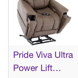 Vivalift power recliner made by Pride Mobility
