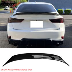 Fits 2014-2020 Lexus IS200t IS250 IS300 IS350 Sedan AR Style Trunk Spoiler Gloss Black ABS