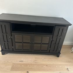 Black Wood Media Console  – 5ft Wide