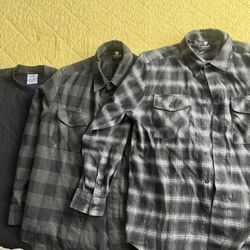 2 Flannel And T Shirt Pro Club