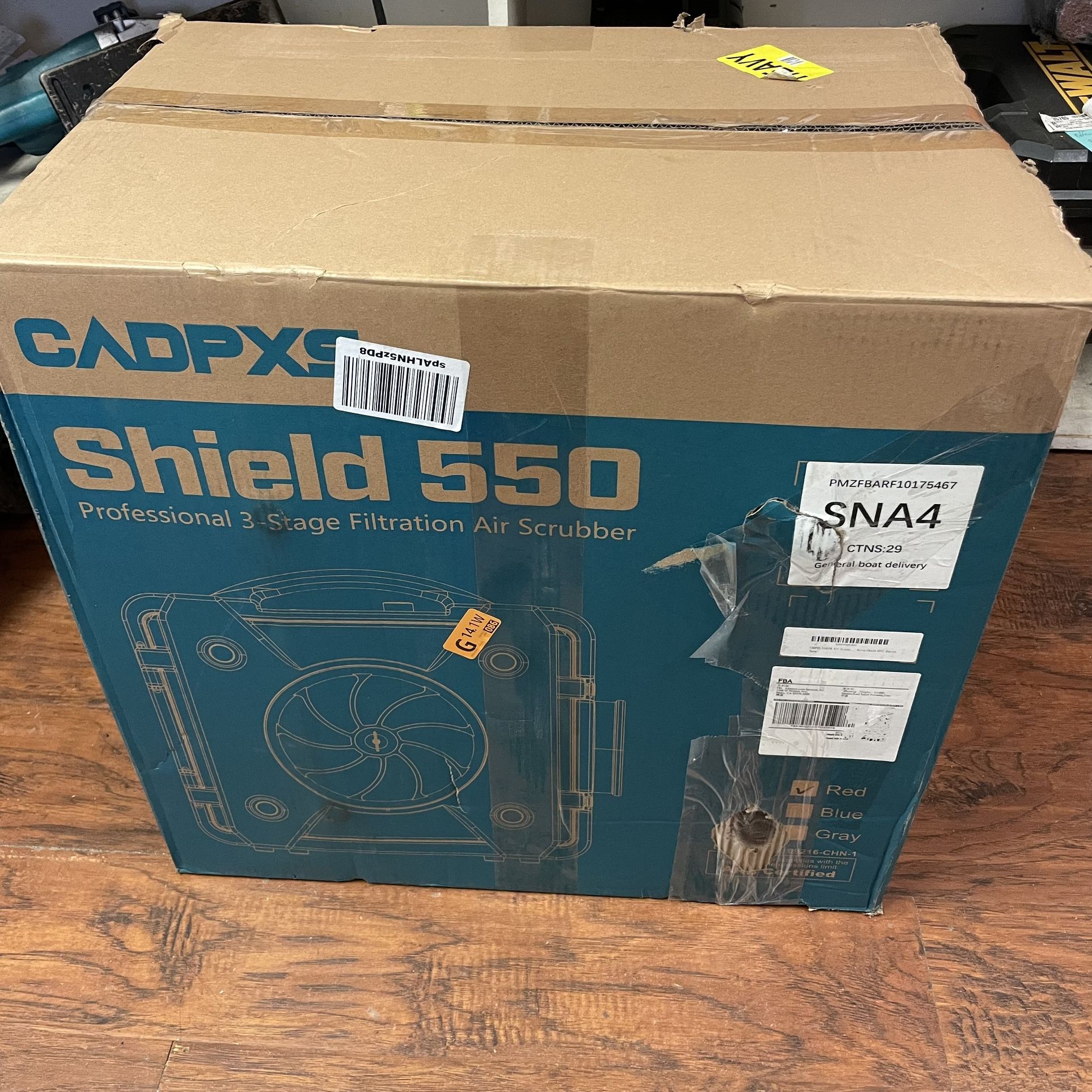 CADPXS Shield-550 Air Scrubber, Negative Machine Airbourne Cleaner HEPA Scrubber