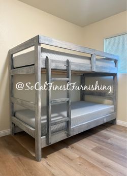 New twin bunk bed and mattress